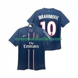 Camiseta de Fútbol Paris Saint-Germain Ibrahimović 10 2012 2013 Retro Hombre Casa Manga Corta