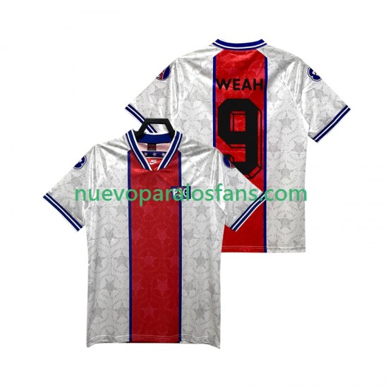 Camiseta de Fútbol Paris Saint-Germain WEAH 9 1995 Retro Hombre Exterior 1994 Manga Corta