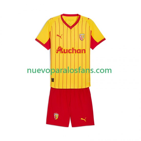 Camiseta de Fútbol RC Lens Niño Casa 2025-2026 Manga Corta