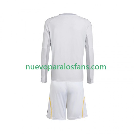 Camiseta de Fútbol Real Madrid Niño Casa 2025-2026 Manga Larga