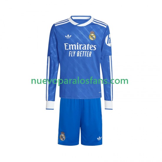 Camiseta de Fútbol Real Madrid Niño Tercera 2025-2026 Manga Larga