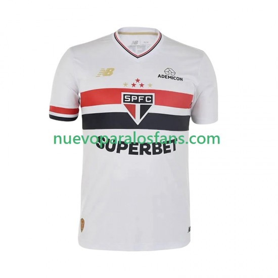 Camiseta de Fútbol Sao Paulo Hombre Casa 2025-2026 Manga Corta
