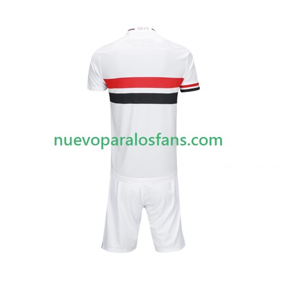 Camiseta de Fútbol Sao Paulo Niño Casa 2025-2026 Manga Corta
