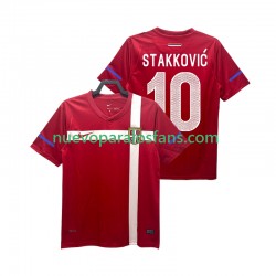 Camiseta de Fútbol Serbia STAKKOVIC 10 Retro Hombre Casa 2010 Manga Corta