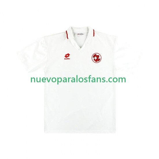 Camiseta de Fútbol Suiza Retro Hombre Exterior 1994 Manga Corta