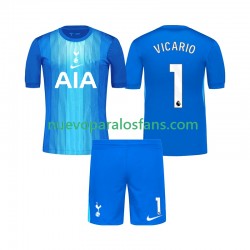 Camiseta de Fútbol Tottenham Hotspur Guglielmo Vicario 1 Portero Niño Exterior 2025-2026 Manga Corta