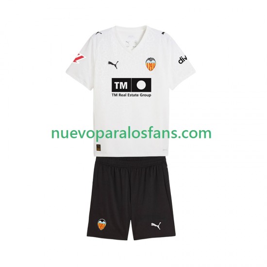 Camiseta de Fútbol Valencia CF Niño Casa 2025-2026 Manga Corta
