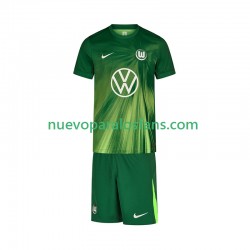 Camiseta de Fútbol VfL Wolfsburg Niño Casa 2025-2026 Manga Corta
