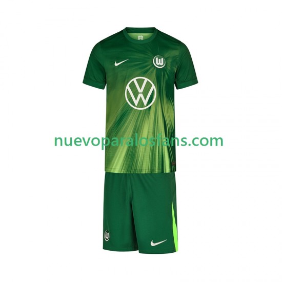 Camiseta de Fútbol VfL Wolfsburg Niño Casa 2025-2026 Manga Corta