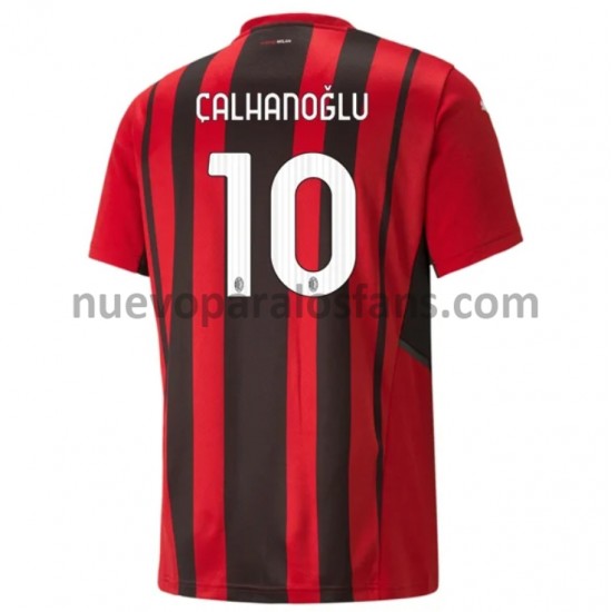 Camiseta de Fútbol AC Milan Hakan Calhanoglu 10 Casa 2021-2022 Manga Corta