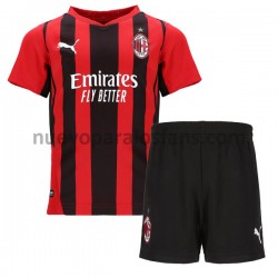 Camiseta de Fútbol AC Milan Niño Casa 2021-2022 Manga Corta