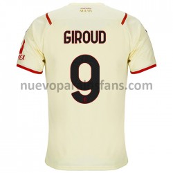 Camiseta de Fútbol AC Milan Olivier Giroud 9 Exterior 2021-2022 Manga Corta