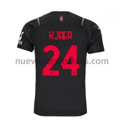 Camiseta de Fútbol AC Milan Simon Kjær 24 Tercera 2021-2022 Manga Corta