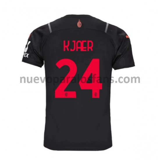 Camiseta de Fútbol AC Milan Simon Kjær 24 Tercera 2021-2022 Manga Corta