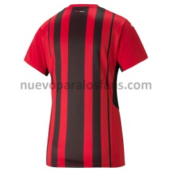 Camiseta de Fútbol AC Milan Mujer Casa 2021-2022 Manga Corta