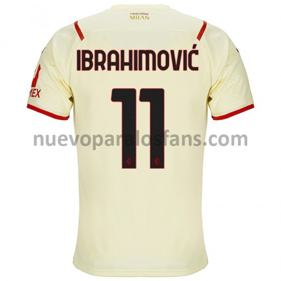 Camiseta de Fútbol AC Milan Zlatan Ibrahimovic 11 Exterior 2021-2022 Manga Corta