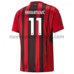 Camiseta de Fútbol AC Milan Zlatan Ibrahimovic 11 Casa 2021-2022 Manga Corta