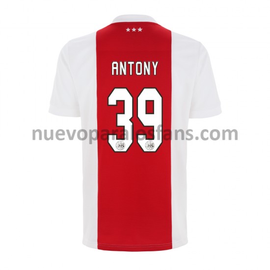 Camiseta de Fútbol AFC Ajax Antony 39 Casa 2021-2022 Manga Corta