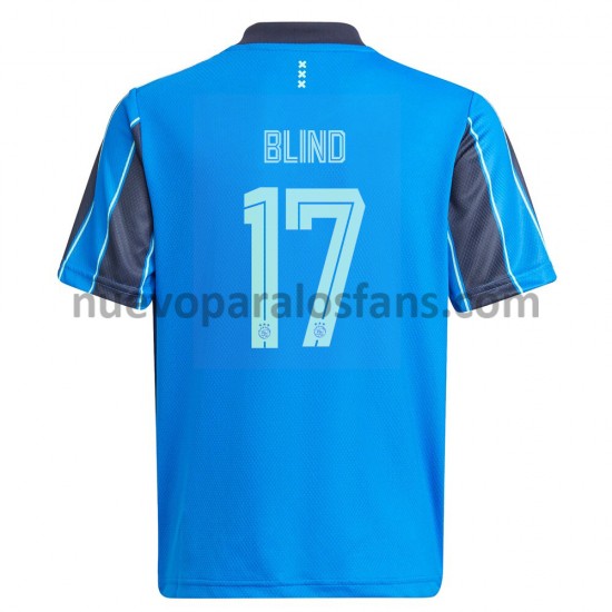 Camiseta de Fútbol AFC Ajax Daley Blind 17 Exterior 2021-2022 Manga Corta