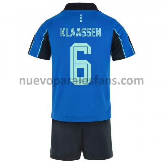 Camiseta de Fútbol AFC Ajax Davy Klaassen 6 Niño Exterior 2021-2022 Manga Corta