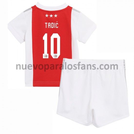 Camiseta de Fútbol AFC Ajax Dusan Tadic 10 Niño Casa 2021-2022 Manga Corta