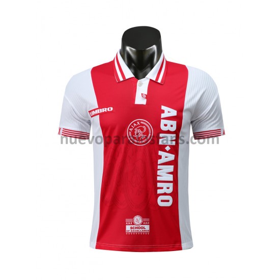 Camiseta de Fútbol AFC Ajax Retro Casa 1997-1998 Manga Corta