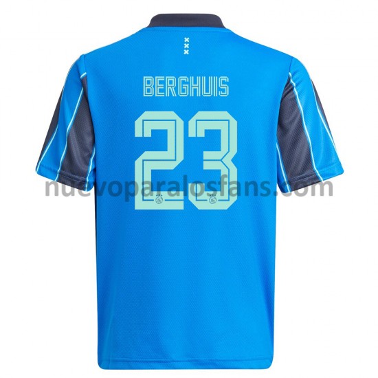 Camiseta de Fútbol AFC Ajax Steven Berghuis 23 Exterior 2021-2022 Manga Corta