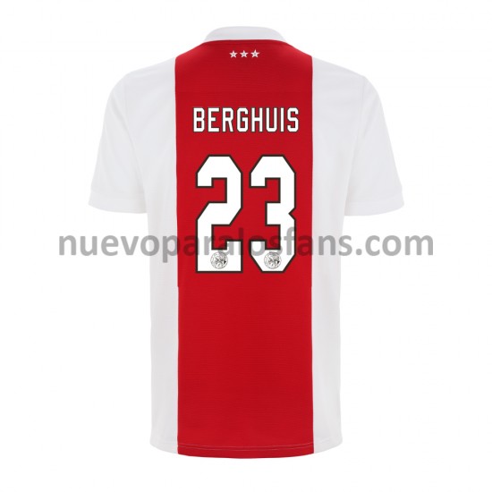 Camiseta de Fútbol AFC Ajax Steven Berghuis 23 Casa 2021-2022 Manga Corta