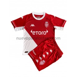 Camiseta de Fútbol AS Monaco Niño Casa 2021-2022 Manga Corta