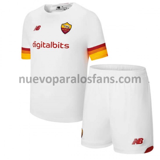Camiseta de Fútbol AS Roma Niño Exterior 2021-2022 Manga Corta