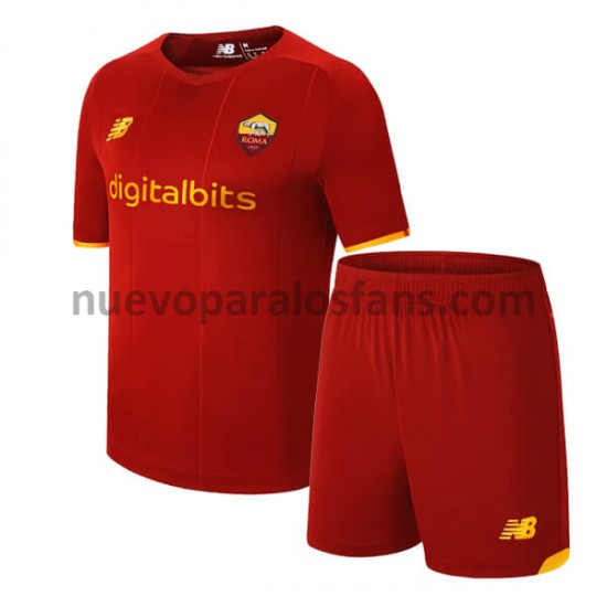 Camiseta de Fútbol AS Roma Niño Casa 2021-2022 Manga Corta