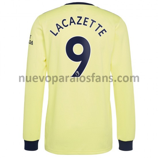 Camiseta de Fútbol Arsenal Alexandre Lacazette 9 Exterior 2021-2022 Manga Larga