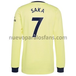 Camiseta de Fútbol Arsenal Bukayo Saka 7 Exterior 2021-2022 Manga Larga