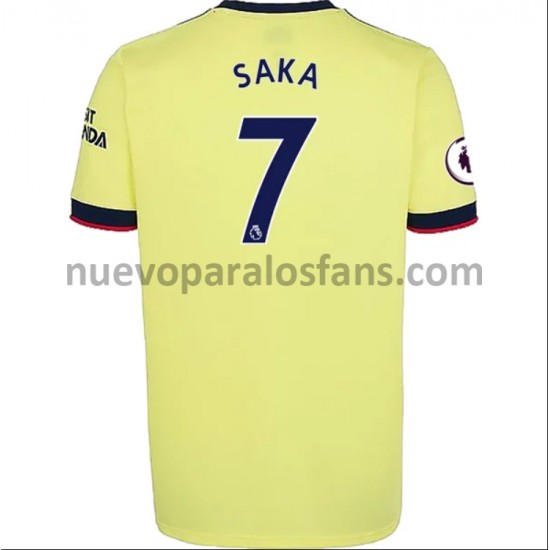 Camiseta de Fútbol Arsenal Bukayo Saka 7 Exterior 2021-2022 Manga Corta