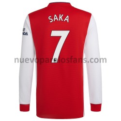 Camiseta de Fútbol Arsenal Bukayo Saka 7 Casa 2021-2022 Manga Larga