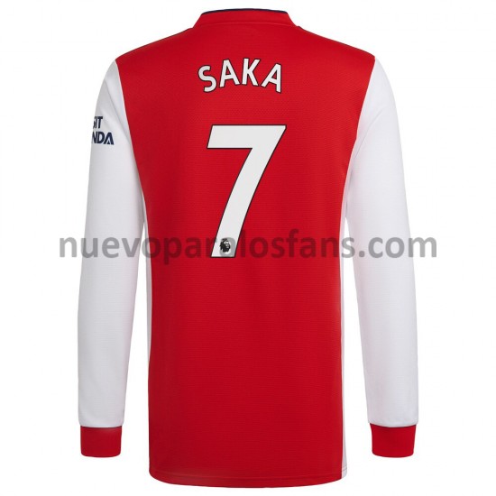 Camiseta de Fútbol Arsenal Bukayo Saka 7 Casa 2021-2022 Manga Larga
