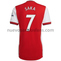 Camiseta de Fútbol Arsenal Bukayo Saka 7 Casa 2021-2022 Manga Corta