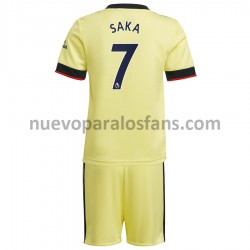 Camiseta de Fútbol Arsenal Bukayo Saka 7 Niño Exterior 2021-2022 Manga Corta