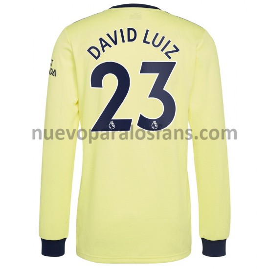 Camiseta de Fútbol Arsenal David Luiz 23 Exterior 2021-2022 Manga Larga