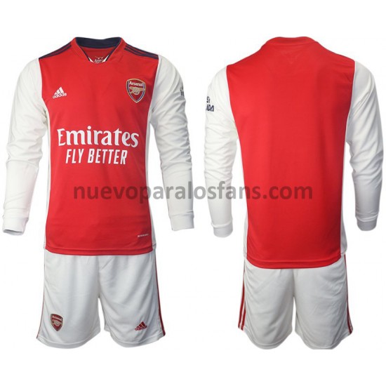 Camiseta de Fútbol Arsenal Niño Casa 2021-2022 Manga Larga