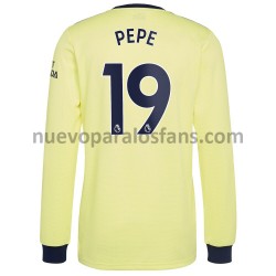 Camiseta de Fútbol Arsenal Nicolas Pepe 19 Exterior 2021-2022 Manga Larga