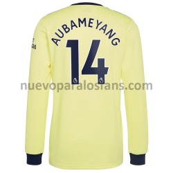 Camiseta de Fútbol Arsenal Pierre-Emerick Aubameyang 14 Exterior 2021-2022 Manga Larga