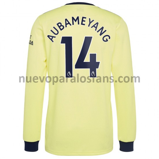 Camiseta de Fútbol Arsenal Pierre-Emerick Aubameyang 14 Exterior 2021-2022 Manga Larga