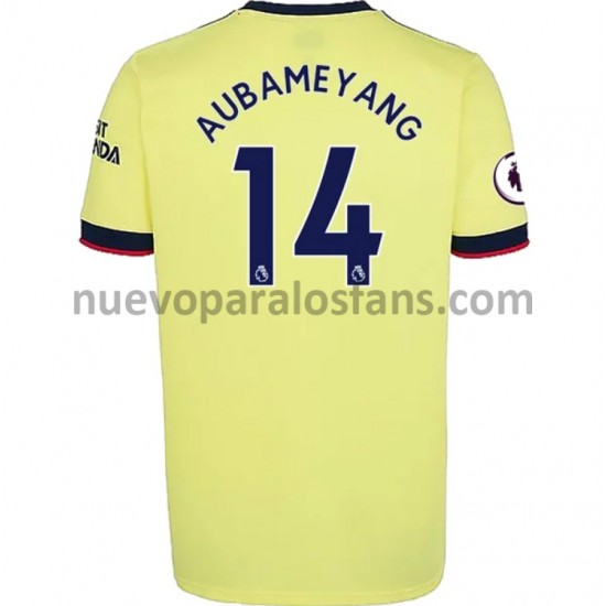 Camiseta de Fútbol Arsenal Pierre-Emerick Aubameyang 14 Exterior 2021-2022 Manga Corta
