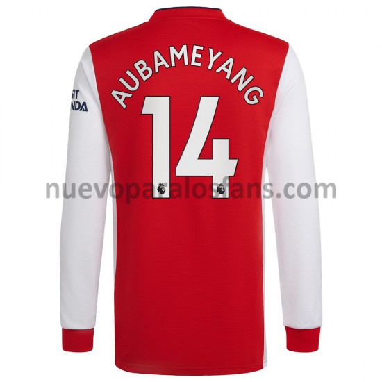 Camiseta de Fútbol Arsenal Pierre-Emerick Aubameyang 14 Casa 2021-2022 Manga Larga
