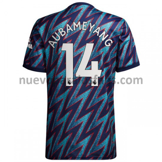 Camiseta de Fútbol Arsenal Pierre-Emerick Aubameyang 14 Tercera 2021-2022 Manga Corta