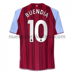 Camiseta de Fútbol Aston Villa Emiliano Buendia 10 Casa 2021-2022 Manga Corta