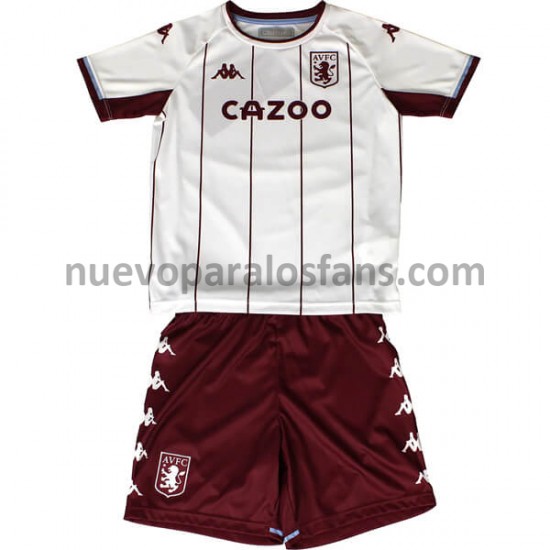 Camiseta de Fútbol Aston Villa Niño Exterior 2021-2022 Manga Corta