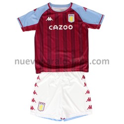 Camiseta de Fútbol Aston Villa Niño Casa 2021-2022 Manga Corta