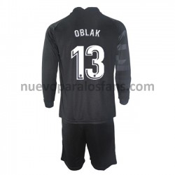 Camiseta de Fútbol Atlético Madrid Portero Jan Oblak 13 Niño Exterior 2021-2022 Manga Larga